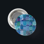 Badge Rond 2,50 Cm Paris Blues<br><div class="desc">Cityscape peinture semi-abstraite de Paris au printemps.</div>