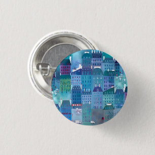 Badge Rond 2,50 Cm Paris Blues