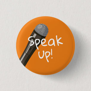 Badge Rond 2,50 Cm "Parle-toi !" Microphone