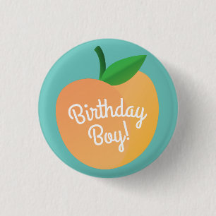 Badge Rond 2,50 Cm Parti Anniversaire de enfant de Sweet Peach