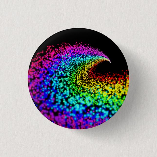 Badge Rond 2,50 Cm Particules colorées (Devant)