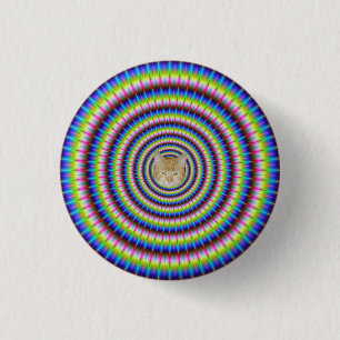 Badge Rond 2,50 Cm Particules et vagues avec Motif Floral