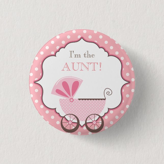 Badge Rond 2,50 Cm Partie de baby shower faite sur commande je suis (Devant)