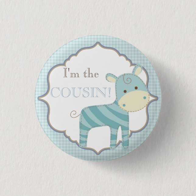 Badge Rond 2,50 Cm Partie de baby shower faite sur commande je suis (Devant)