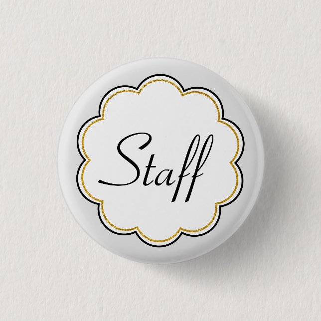 Badge Rond 2,50 Cm Partie de feston de frontière d'or de (Devant)