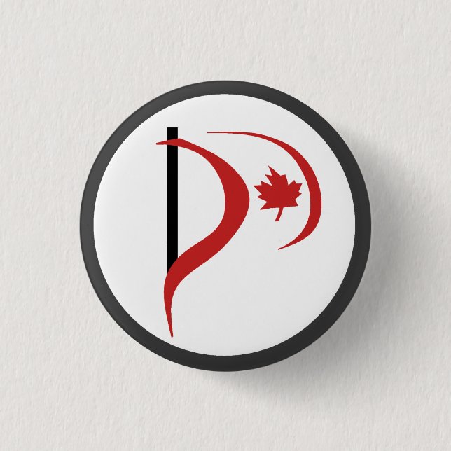 Badge Rond 2,50 Cm Partie de pirate du Canada (Devant)