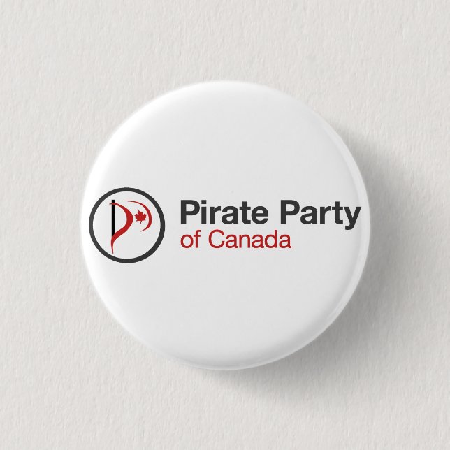 Badge Rond 2,50 Cm Partie de pirate du Canada (Devant)