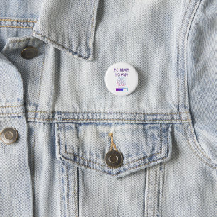 Badge Rond 2,50 Cm pas de cerveau, pas de douleur