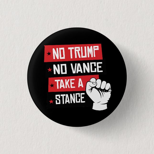 Badge Rond 2,50 Cm Pas de chance pour Trump (Devant)