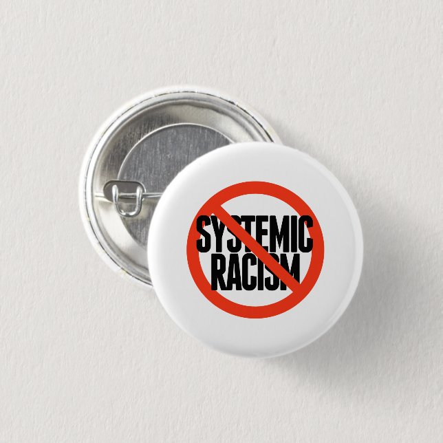 Badge Rond 2,50 Cm Pas de racisme systémique (Devant & derrière)