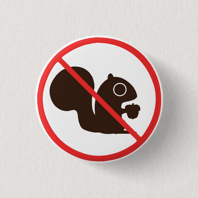 Badge Rond 2,50 Cm Pas d'écureuils (Devant)