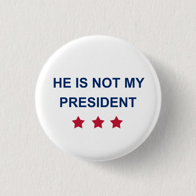 Badge Rond 2,50 Cm Pas mon président (Devant)