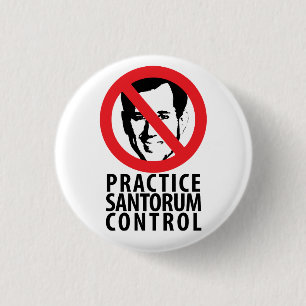 Badge Rond 2,50 Cm Pas Rick Santorum en 2012