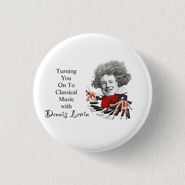 Badge Rond 2,50 Cm Passer À La Musique Classique (Devant)