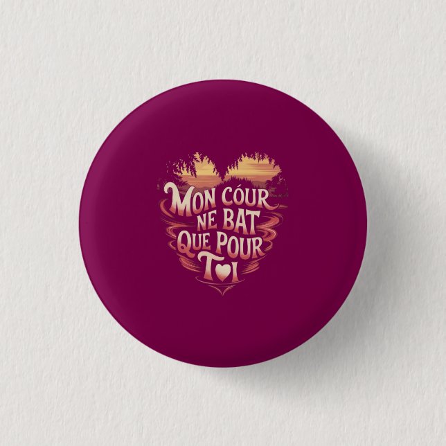 Badge Rond 2,50 Cm Passion des Coeurs (Devant)