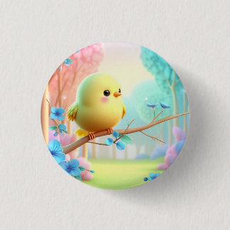 Badge Rond 2,50 Cm Pastel Bloom Keychain — Floral Charm for Bags & Ke