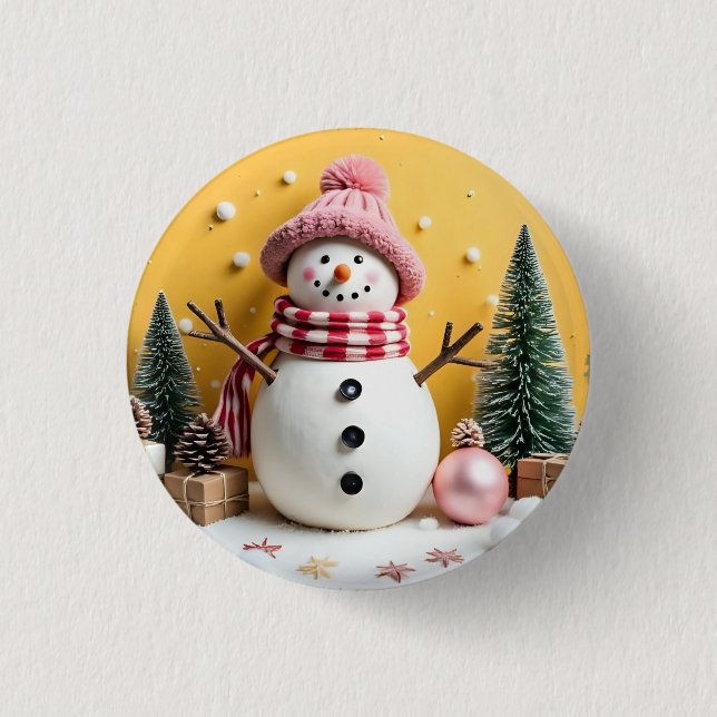 Badge Rond 2,50 Cm Pastel Christmas - Button (Devant)