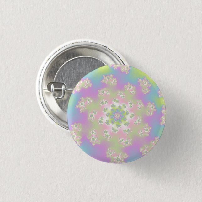 Badge Rond 2,50 Cm Pastel Floral Sprinkings (Devant & derrière)