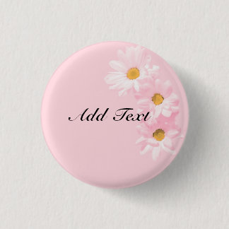 Badge Rond 2,50 Cm Pastel Pink Floral Modèle, Prêt à Customiser.