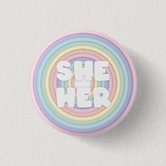 Badge Rond 2,50 Cm Pastel Rainbow
