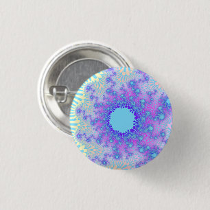 Badge Rond 2,50 Cm Pastel Sky Sunburst
