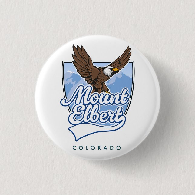 Badge Rond 2,50 Cm Patch de voyage Mont Elbert (Devant)