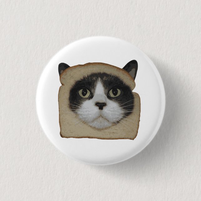 Badge Rond 2,50 Cm Pâte de chat en pain (Devant)