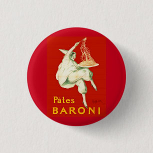 Badge Rond 2,50 Cm Pates Baroni Cappiello Publicité Vintage