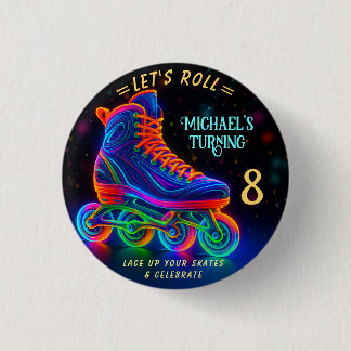 Badge Rond 2,50 Cm Patinage à rouleaux, 8 volants