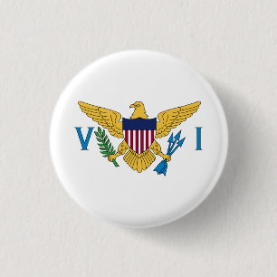 Badge Rond 2,50 Cm Patriotic American Virgin Islands Flag