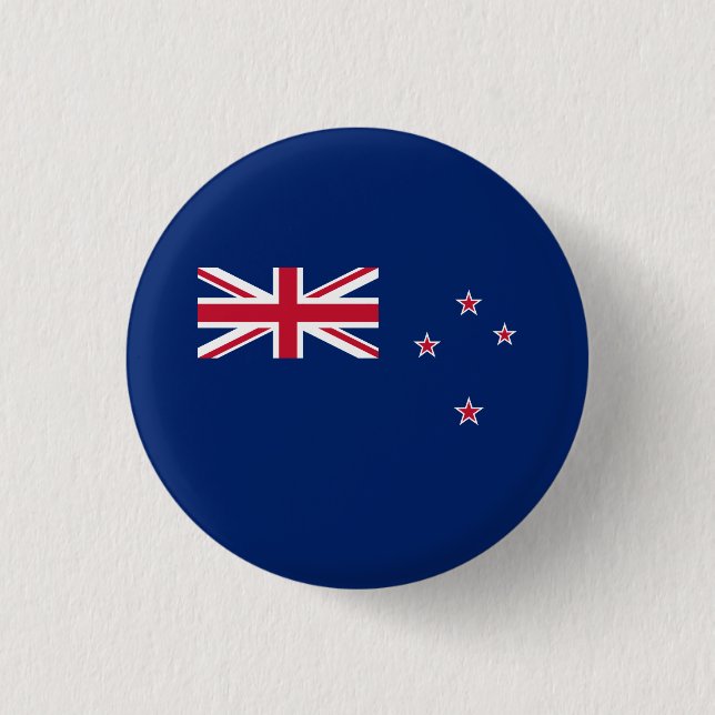 Badge Rond 2,50 Cm Patriotic New Zealand Flag (Devant)