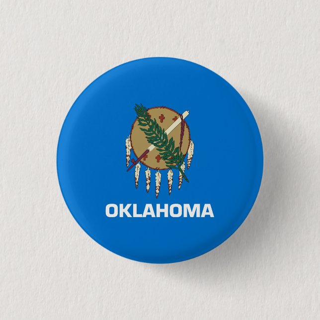 Badge Rond 2,50 Cm Patriotic Oklahoma State Flag (Devant)