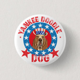 Badge Rond 2,50 Cm Patriotique Basset