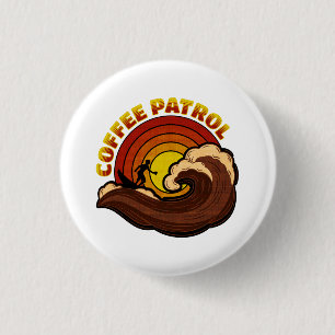 Badge Rond 2,50 Cm Patrouille du café rétro
