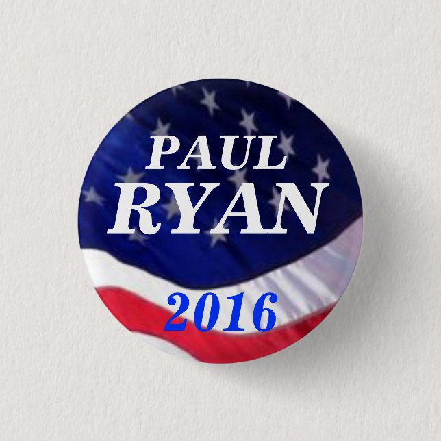 Badge Rond 2,50 Cm Paul Ryan 2016 (Devant)