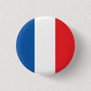 Badge Rond 2,50 Cm Pavillon de France Abstrait, bouton Couleurs fran