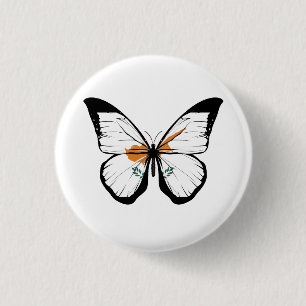 Badge Rond 2,50 Cm Pavillon papillon de Chypre