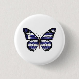 Badge Rond 2,50 Cm Pavillon papillon Monarque de Grèce