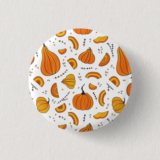 Badge Rond 2,50 Cm Pays Rustique Automne Citrouille Automne (Devant)
