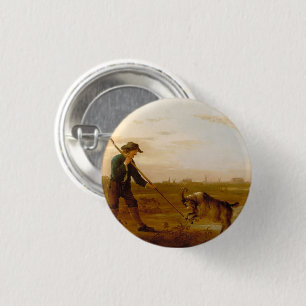 Badge Rond 2,50 Cm Paysage avec bétail Aelbert Cuyp