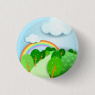 Badge Rond 2,50 Cm Paysage Imaginaire, bouton