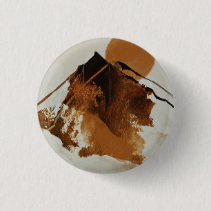 Badge Rond 2,50 Cm Paysage montagnard peint rustique