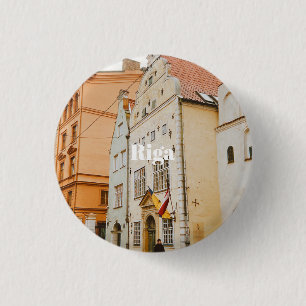 Badge Rond 2,50 Cm Paysage urbain de Riga Aimant photo flexible