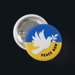 Badge Rond 2,50 Cm Peace Heart Love I Stand With Ukraine bouton<br><div class="desc">Peace Heart Love I Stand With Ukraine bouton</div>