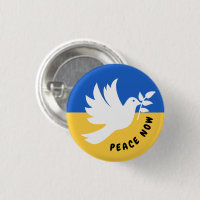 Peace Heart Love I Stand With Ukraine bouton