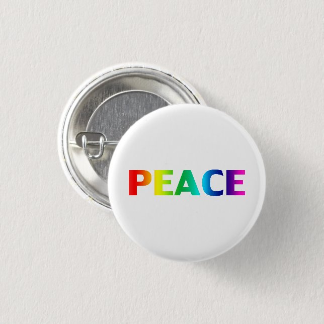 Badge Rond 2,50 Cm Peace pride lgbt lgbt queer gay rainbow pin bouton (Devant & derrière)