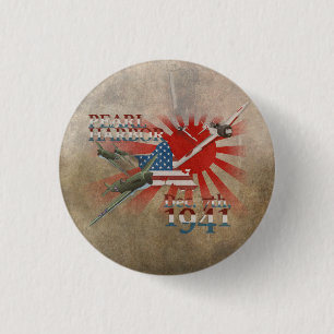 Badge Rond 2,50 Cm Pearl Habor 7 décembre 1941