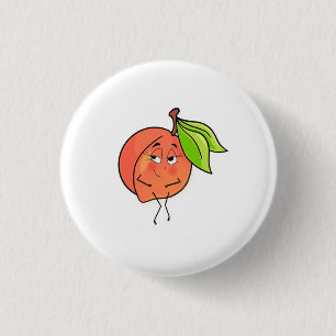 Badge Rond 2,50 Cm Pêche, joues douces, thème fruit