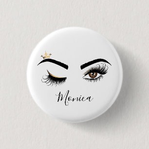 Badge Rond 2,50 Cm Peintre de maquillage Lash du salon de beauté des