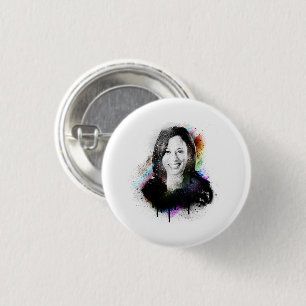 Badge Rond 2,50 Cm Peinture en Spray Kamala Harris